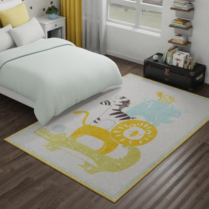 Rectangle Polypropylene Plastic Rug, Rectangle 3'11" x 5'11"