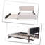 Modern Upholstered Platform Bed with LED Headboard and Pull-Out Trundle, USB Charging Ports-114729090-114729094