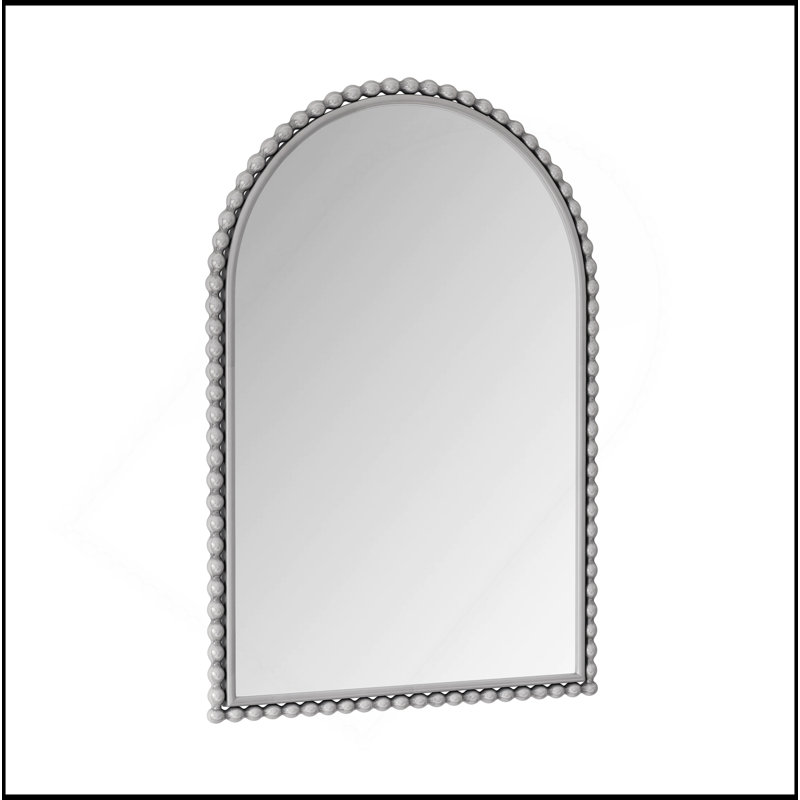 Miroir de salle de bain en fer Iron Arch, Argent argent