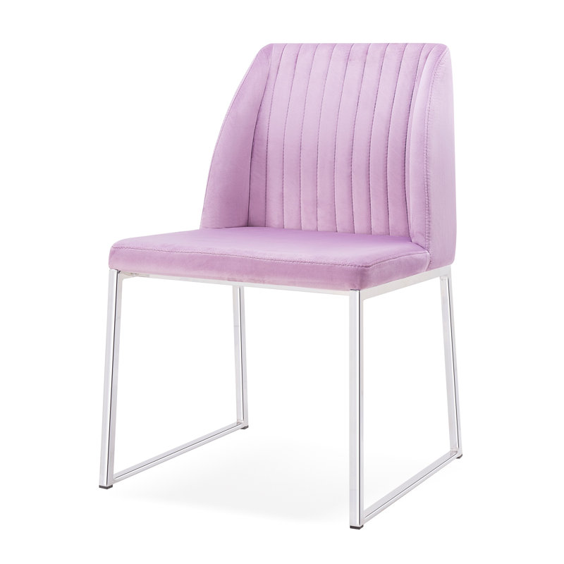 Chaise d'appoint Daphne, Lilas / chrome