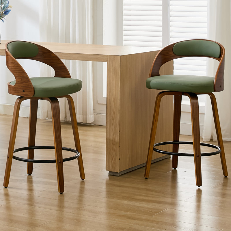 Tabourets de bar pivotants 30 po Modern, Vert, Tabouret de bar (siège d'une hauteur de 30 po)