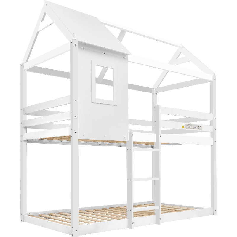 Gaskill Single (3') Standard Bunk Bed, White