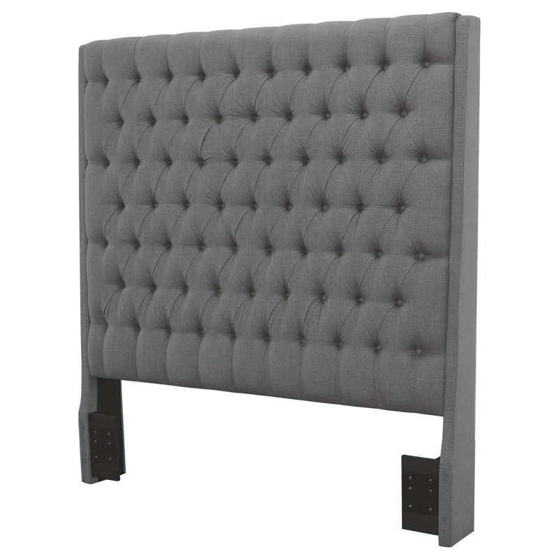 Elegant Design - Camille Upholstered Queen Panel Headboard Grey