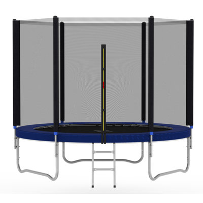 Heavy Duty 8' Above Ground Trampoline with Safety Enclosure