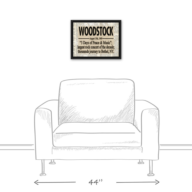 " Woodstock Headline ", 13.75" H x 17.75" W x 1.75" D