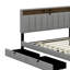Lit plateforme tapissier avec couchette et ports USB Coster-306835467-306835468