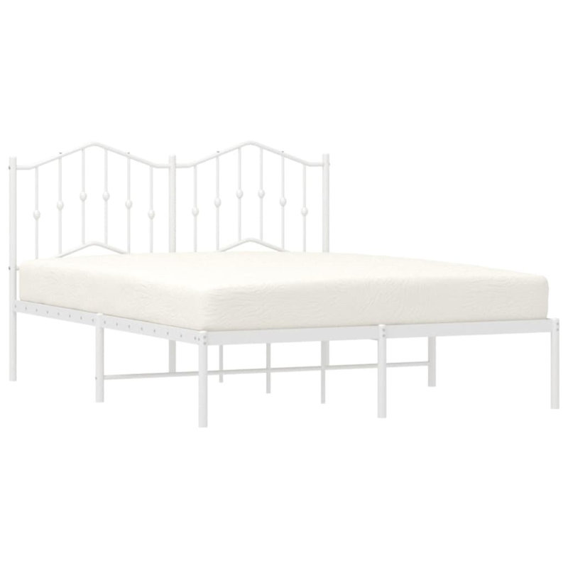 Affton Metal Bed, White, Kingsize (5')
