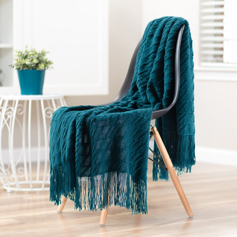 Jeté super doux , Bleu sarcelle foncée