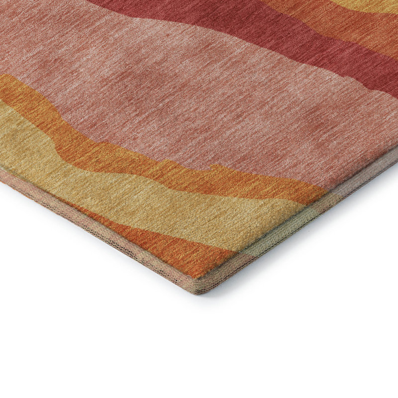 Premium Machine Washable Cossette AMF1047 Waves Rug, Rectangle 5 pi x 7 pi 6 po