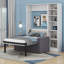 Lit escamotable mural simple avec canapé et tablettes-125171935