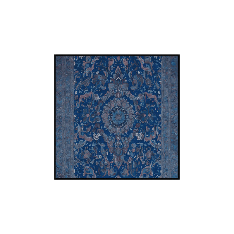 Machine Washable Gray Area Rug, Square 3'