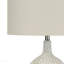 Lighting, H 28 po, lampe de table, céramique crème, abat-jour ivoire / crème, contemporain