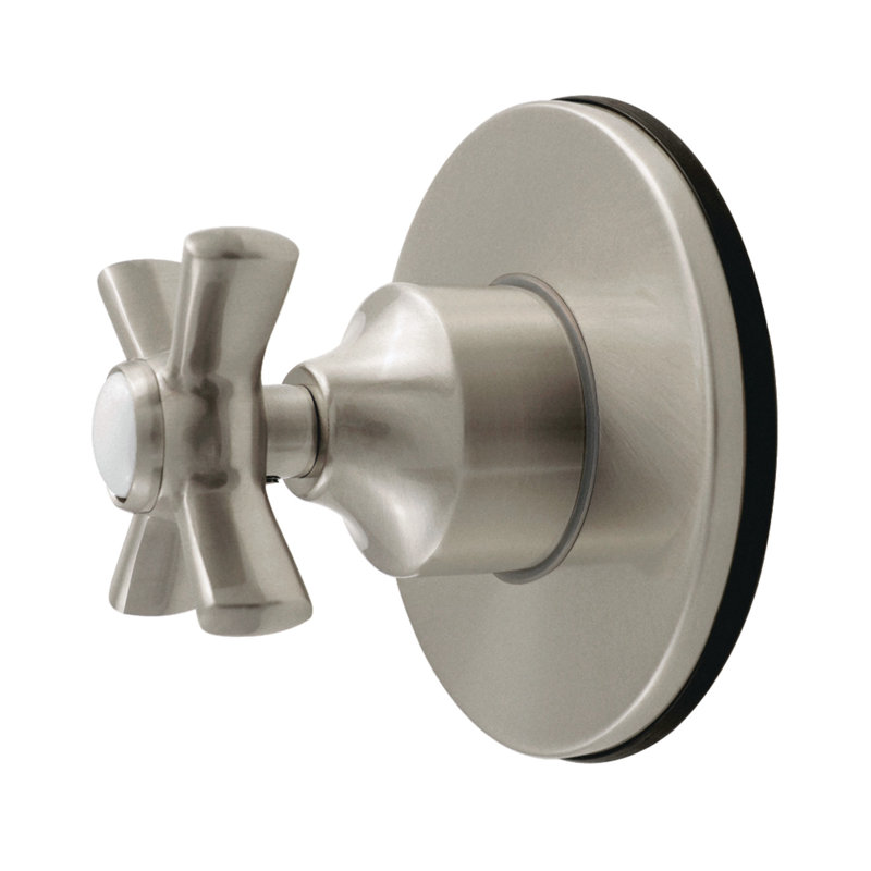 Kingston Brass Millennium Single-Handle Wall Mount Six-Way Diverter Valve with Trim Kit, Brushed Nickel