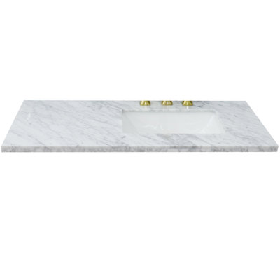 Tangular 43'' Stone Single Bathroom Vanity Top with Sink