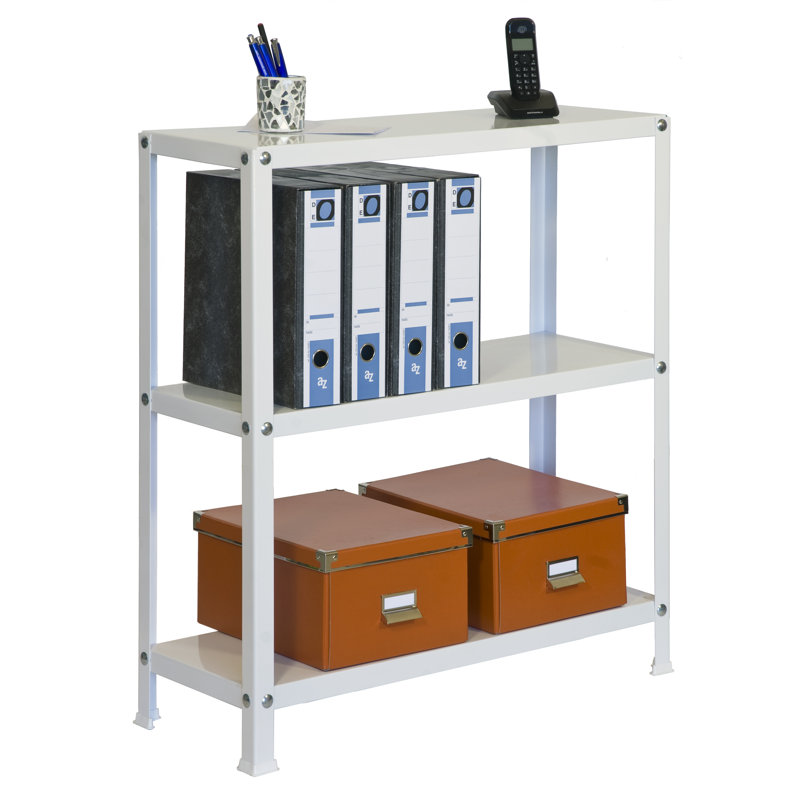 Vandervort 100 cm W Steel Adjustable Height Shelving Unit, White