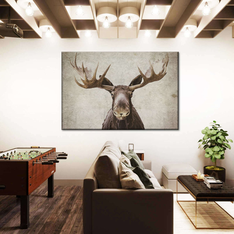Elmer The Moose Canvas Print, 34" H x 51" W x 1.25" D