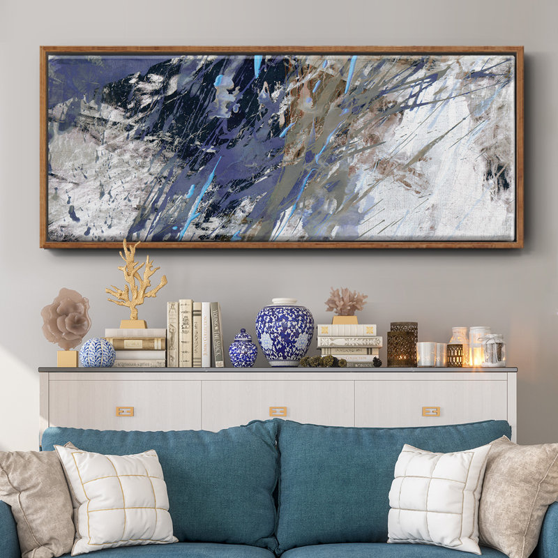 Blue Noise I- Framed Canvas