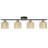 Aurelius 30" Modern 4-Light Linear Flush Mount Ceiling Light with Glass Cylinder Shades-1836414819