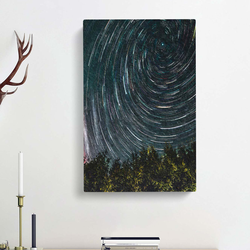 Stars Above A Forest In Austria - Wrapped Canvas, 76cm H x 50cm W x 3cm D