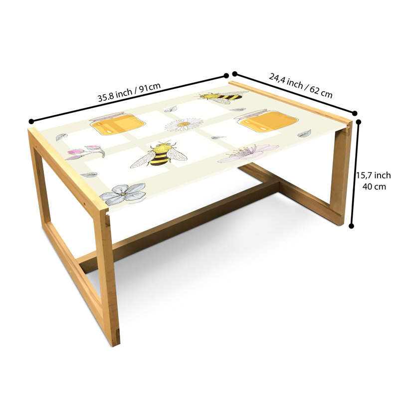 Table basse East Urban Home, H 15,75 po x L 35,83 po x l 24,4 po