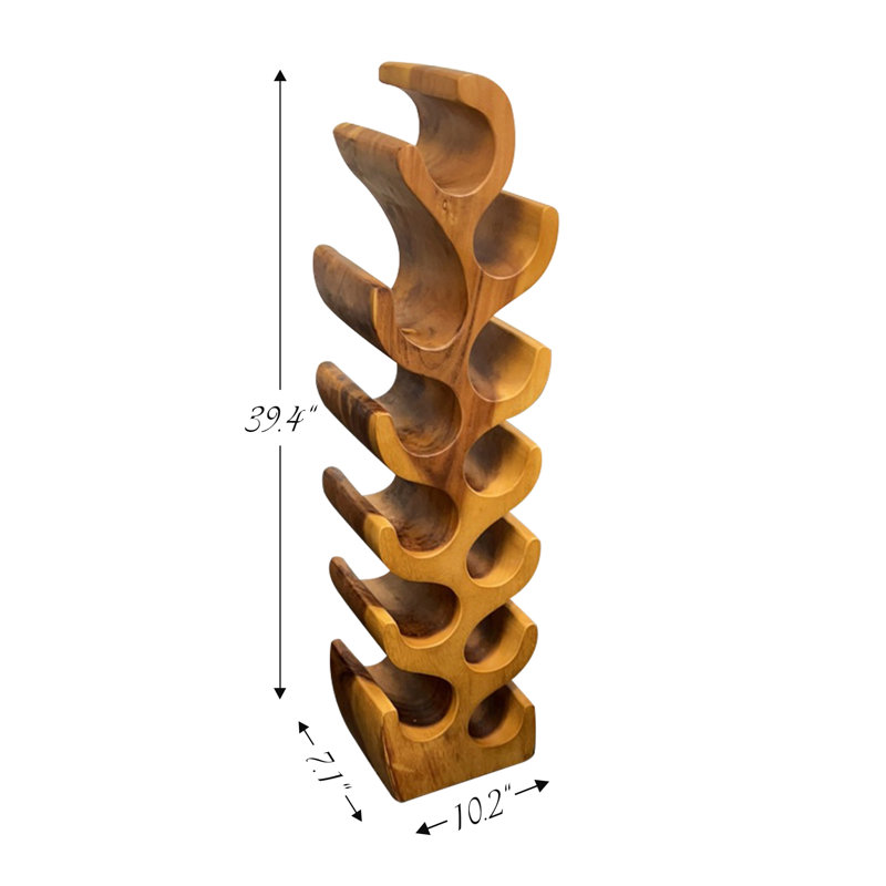 Wood Wine Rack, 39.4'' H x 10'' W x 7'' D