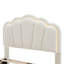 Ensemble de chambre à coucher 2 pièces, lit plateforme tapissier avec repose-pieds DEL-186294718-186294719