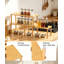 Ensemble de 3 tablettes de rangement en bambou