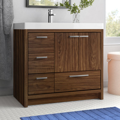 Southmead 36'' Single Bathroom Vanity with Resin Top