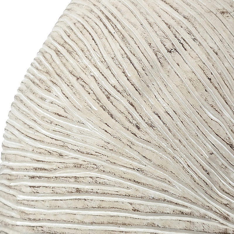 Textured Beige Sand And Cement Shell Planter Ideal For Succulents Bringing Serenity To Your Study 11.5X6.7X7.7 Inches With Appearance Neutral Color Herb Display