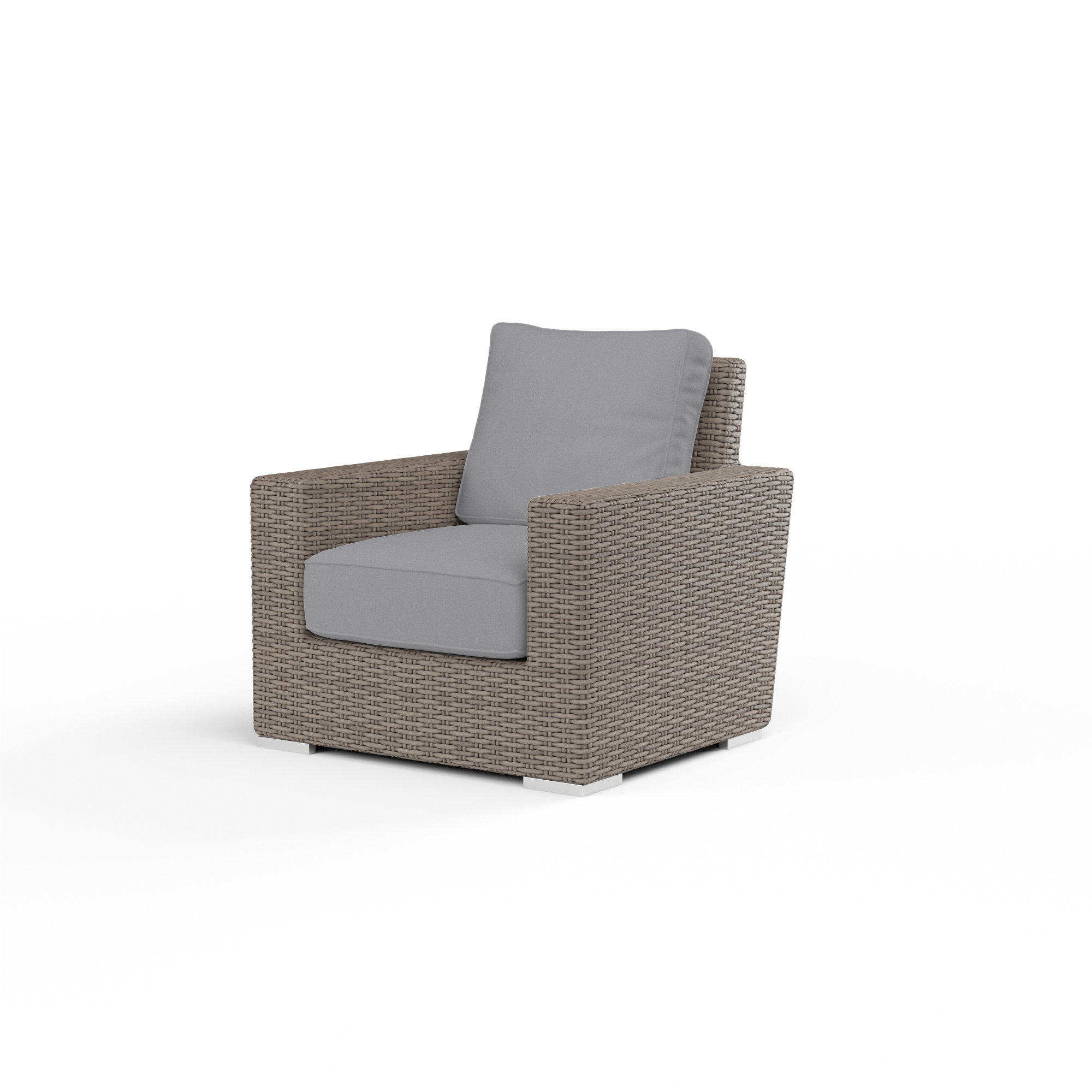 Naomie Patio Chair with Sunbrella® Cushion, Driftwood, Canvas Granite Sunbrella® Canvas