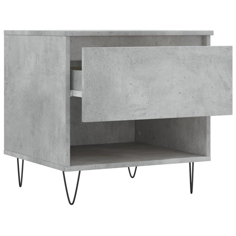 Four Leg Coffee Table with Storage, Concrete Grey
