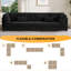 Canapé modulaire 126 po en velours côtelé-99924992