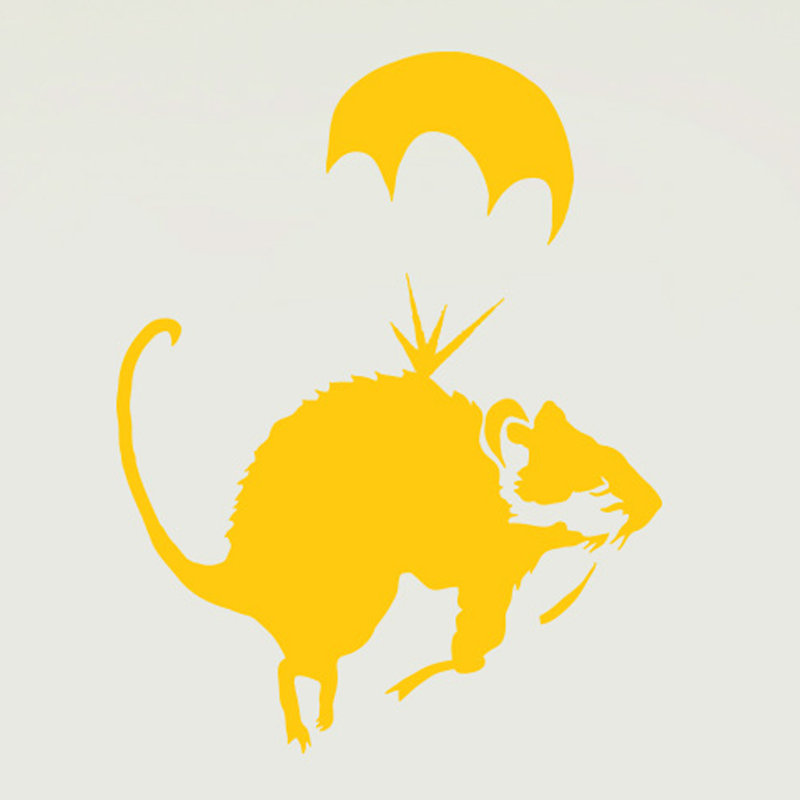 Animals Wall Decal, Dark Yellow, Medium