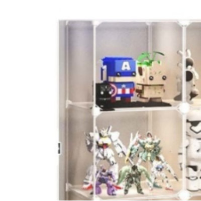 High-transparency figurine display and storage box, specially designed for LEGO bricks, dustproof and moisture-proof model display shelf.