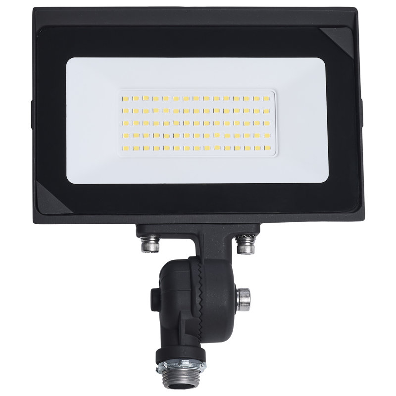 30 Watt LED DOB Tempered Glass Flood Light 5000K CCT Bronze Finish, 8.19" H x 7.15" W x 1.18" D