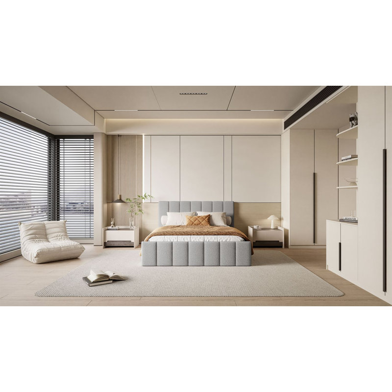 Upholstered Bed, 160cm W x 200cm L, Ascot toffee
