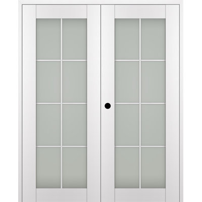 Double porte battante en bois manufacturé et en verre Palladio 8 Lite