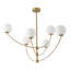 Lustre en laiton traditionnel 6 lumières Cleckley
