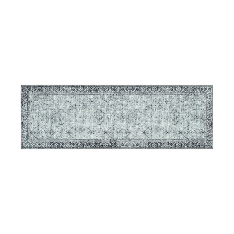 Govan Ultra-Thin Washable Vintage Area Rug Oriental Medallion Living Room Rug Entrance Mat Carpet for Kitchen Laundry Bedroom