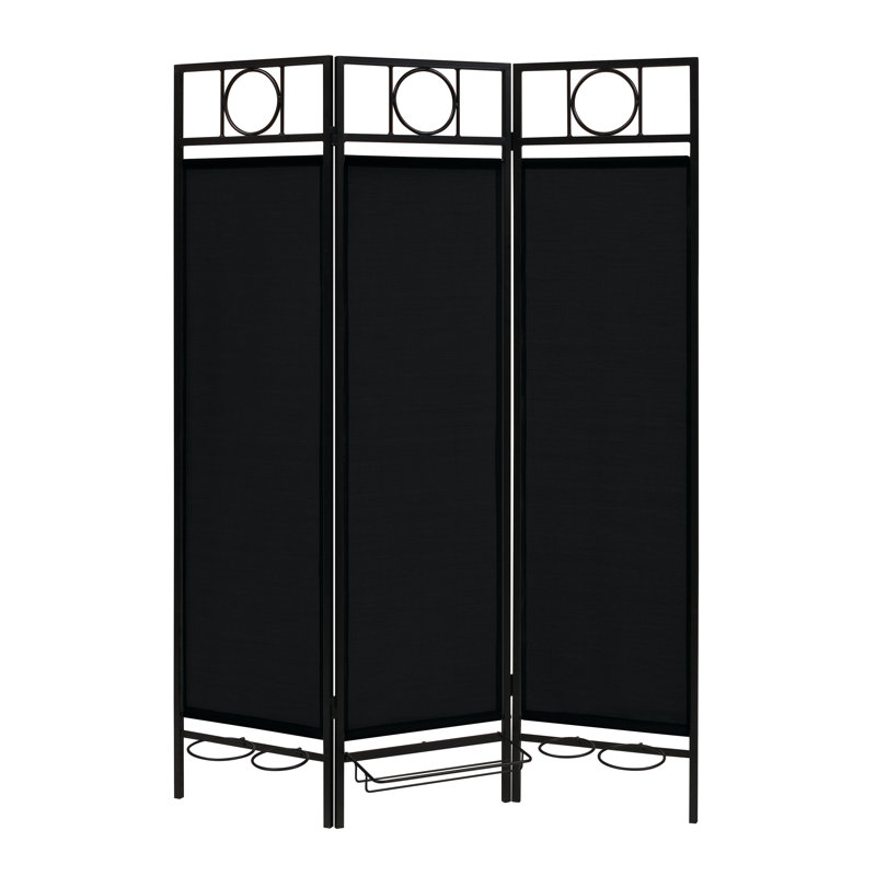 Contemporary Outdoor Privacy Screen, Black / Ebony