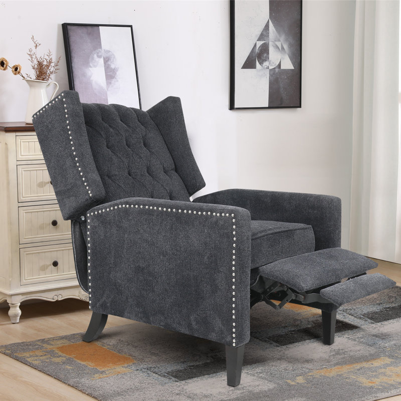Fauteuil inclinable à accoudoirs Chairone House, Microfibre / microsuède gris