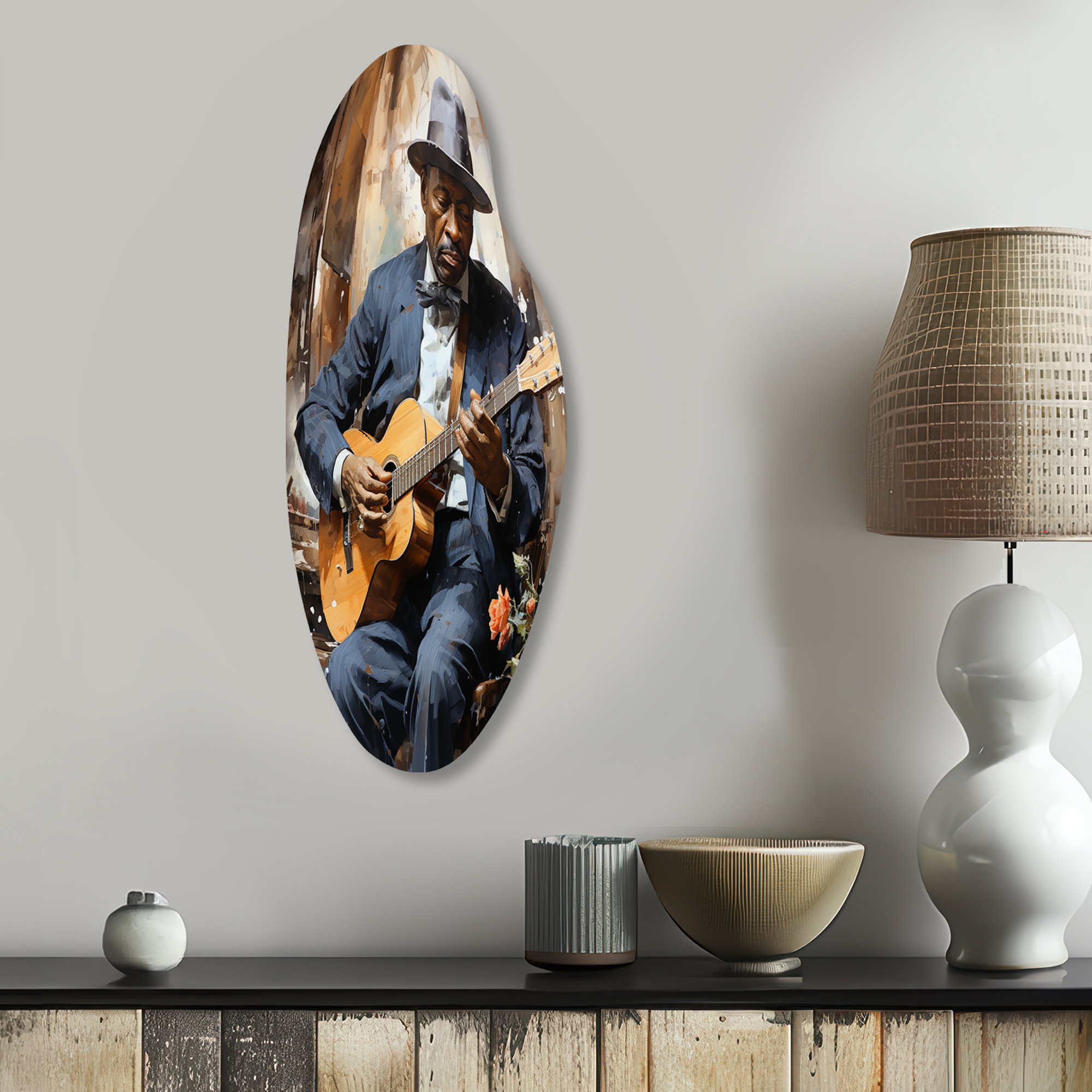 Lark Manor™ USA Curved Shape Asymmetric Metal Wall Art | Wayfair