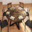 Round Dining Table Farmhouse Kitchen Table,Space Saving Dinner Table For Kitchen & Dining Room-884545939-884545936