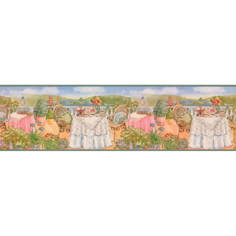 Bordure de papier peint abstraite Ginther Victorian