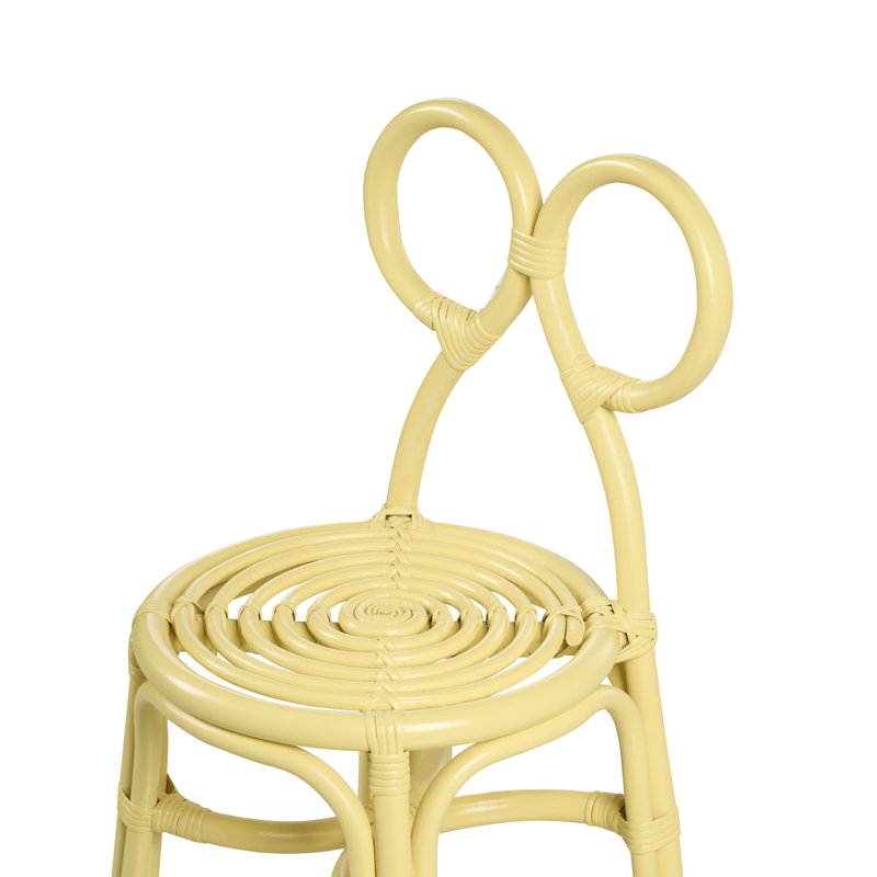 MIRTIA Wicker / Rattan Side Chair, Yellow