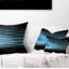 Flammes fractales bleu clair - coussin décoratif imprimé abstrait