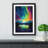 Northern Lights Colour Field - Single Picture Frame Print on Wood-94155604-94155603