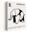 «Gentle Origami Elephant», art mural minimaliste-129002401