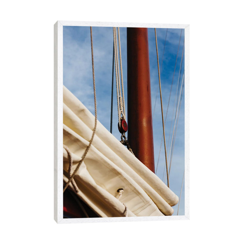 Charleston Sailboat III by Bethany Young - Print on Canvas, 101.6cm H x 66.04cm W x 3.81cm D, White Framed