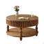 Table basse cannelée avec rangement et couvercle rabattable, table centrale brun rustique-721108530